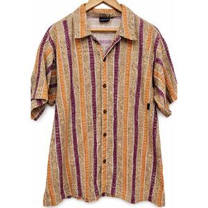Vintage Patagonia mens xl shirt organic cotton batik rust earthtone shirt